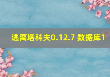 逃离塔科夫0.12.7 数据库1